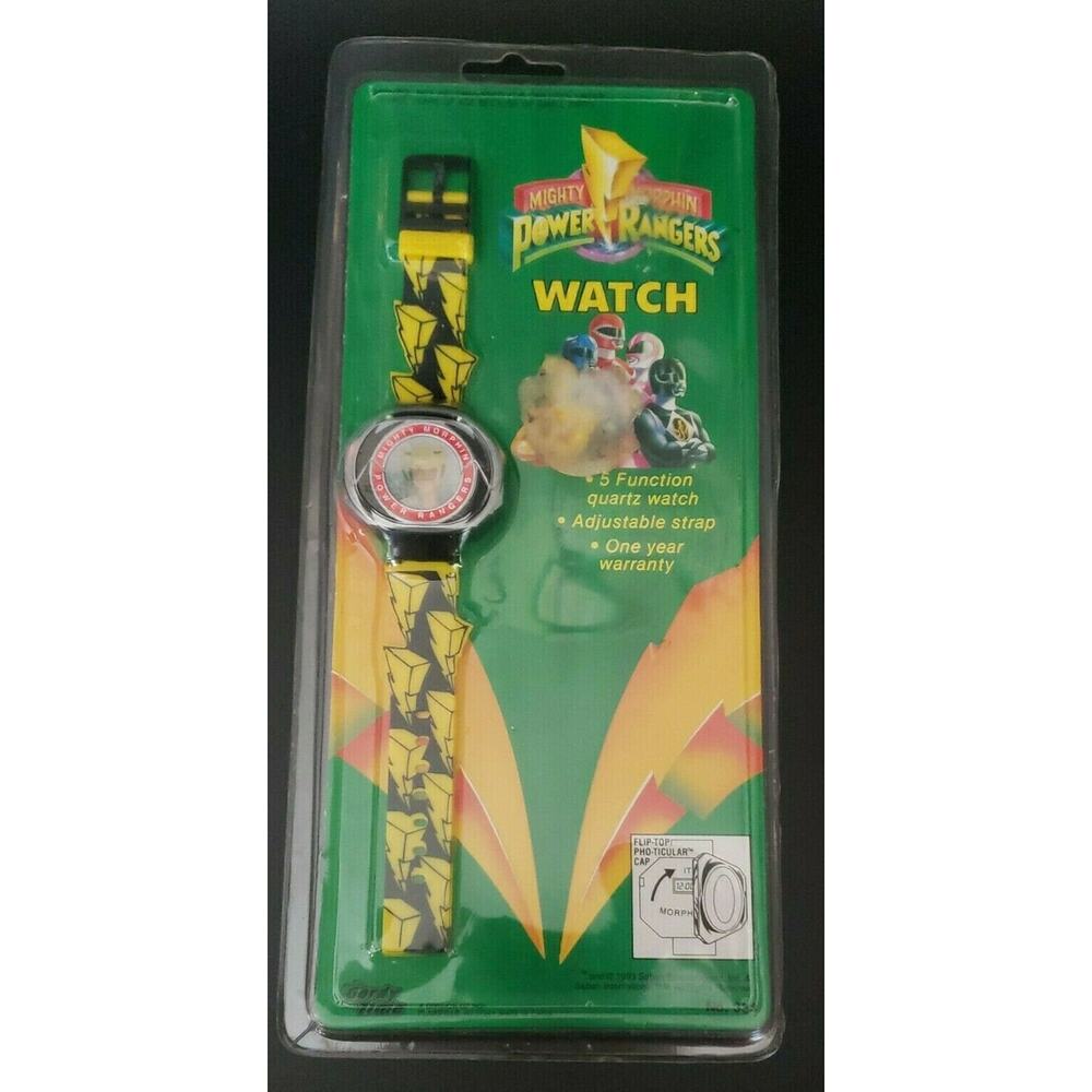 Vintage 1993 Power Rangers Yellow Ranger Quartz Watch New Package U157